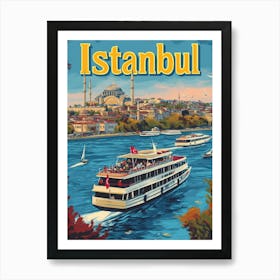 Aihrgdesign A 1970s Inspired Travel Poster For Istanbul 5 Art Print