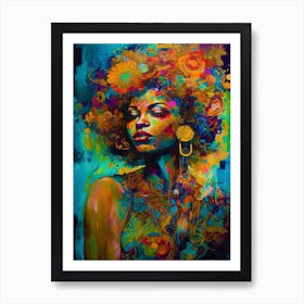 Masterpiece Of A Woman - Afro Woman Art Print