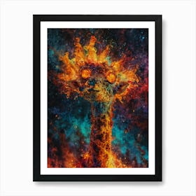 Fire Giraffe Art Print