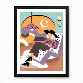 Texas Moon Art Print