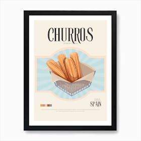 Retro Churros Art Print