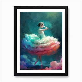 Ballerina In The Clouds 1 Art Print