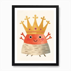 Little Crab 2 Wearing A Crown Art Print