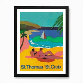 St Thomas St Croix Vintage Travel Poster Art Print