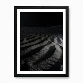 Sand Dunes At Night Art Print