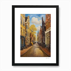 Amsterdam. Holland. beauty City . Colorful buildings. Simplicity of life. Stone paved roads.18 Art Print