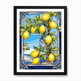Lemons Illustration 11 Art Print