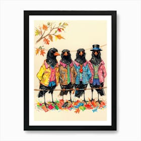 Crows 10 Art Print