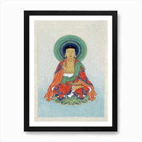 Buddha On A Lotus Flower Art Print