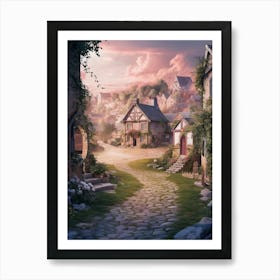 Fairytale Village 1 Art Print