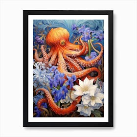 Octopus Exploring Surroundings 3 Art Print