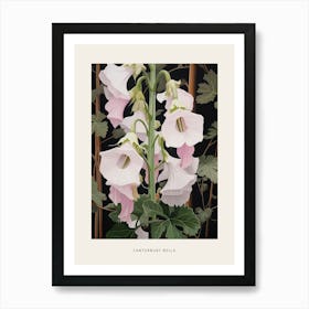 Flower Illustration Canterbury Bells 2 Poster Art Print