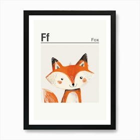 Animals Alphabet Fox 2 Art Print