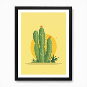Bishops Cactus Illustration 2 Art Print