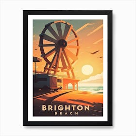 Brighton Beach England Travel Art Print