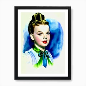 Judy Garland In The Wizard Of Oz Watercolor Art Print