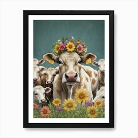 Cows Canvas Print Art Print