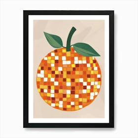 Orange Mosaic 45 Art Print