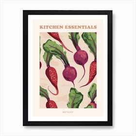 Beetroot Abstract Pattern Poster 2 Art Print