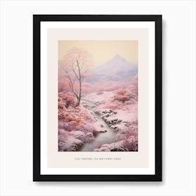 Dreamy Winter National Park Poster  Fuji Hakone Izu National Park Japan 1 Art Print