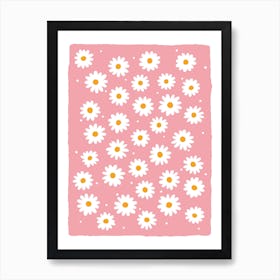 Pink Daisy Print Art Print