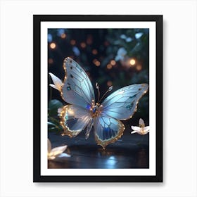 Butterfly Hd Wallpaper Art Print