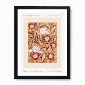 Art Nouveau Flower Pattern Stencil Print In Oriental Style, Eugène Séguy Art Print