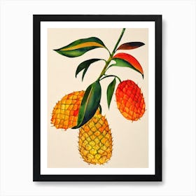 Pineapple 1 Watercolour Fruit Painting Fruit Art Print