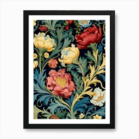 Floral Wallpaper 333 Art Print