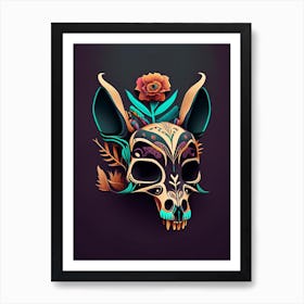 Animal Skull 4 Mexican Art Print