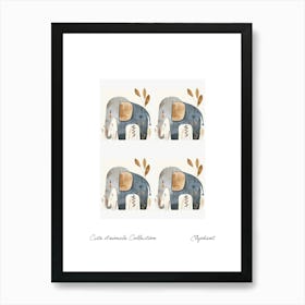 Cute Animals Collection Elephant 4 Art Print