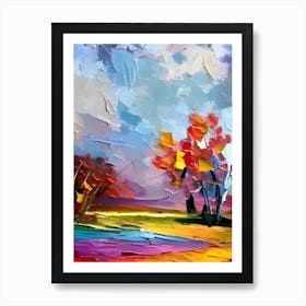 Colourful Abstract Painting of Autumn Day - Wouldn't It Be Nice? Art Print