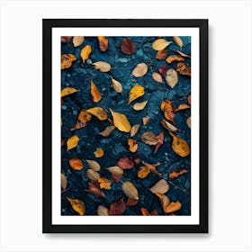 Autumn Leaves On The Ground Art Print