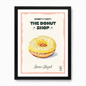 Lemon Glazed Donut The Donut Shop 2 Art Print