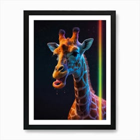 Rainbow Giraffe 8 Art Print