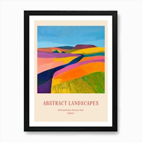 Colourful Abstract Northumberland National Park England 2 Poster Póster