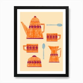 DDR coffee set Art Print