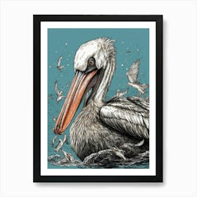 Pelican Canvas Print Art Print