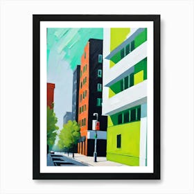 Business District In The Heart Of California Art Print