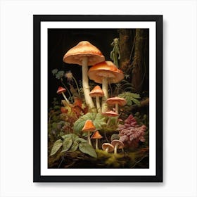 Forest Mushrooms 2 Art Print