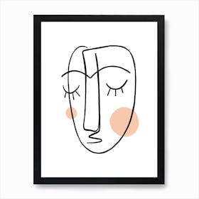 Face abstract 1 Art Print