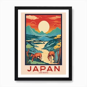 Lake Mashu, Visit Japan Vintage Travel Art 4 Art Print