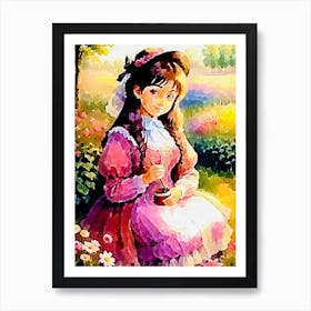 Girl In A Dress 1 Art Print