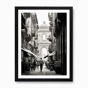 Naples, Italy,  Black And White Analogue Photography  4 Art Print