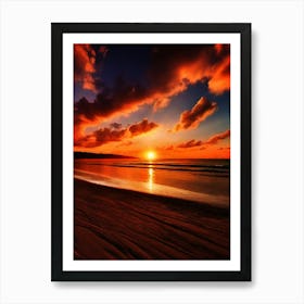 Sunset On The Beach 923 Art Print