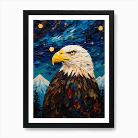 Eagle At Night Art Print