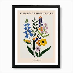 Spring Floral French Poster  Veronica 1 Art Print