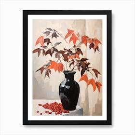 Bouquet Of Virginia Creeper Flowers, Autumn Fall Florals Painting 3 Art Print