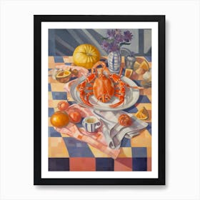 King Crab Still Life Painting Art Print