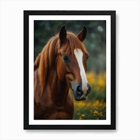 Horse With Mane Art Print